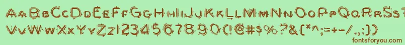 berserker Font – Brown Fonts on Green Background