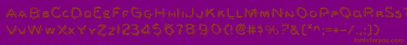 berserker Font – Brown Fonts on Purple Background