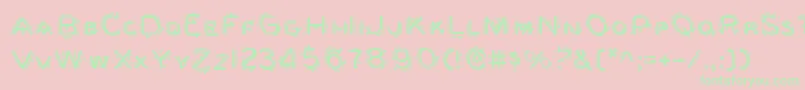 berserker Font – Green Fonts on Pink Background