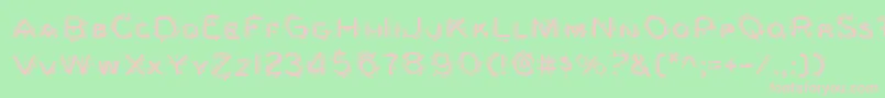 Fonte berserker – fontes rosa em um fundo verde