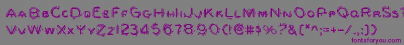 berserker-Schriftart – Violette Schriften auf grauem Hintergrund