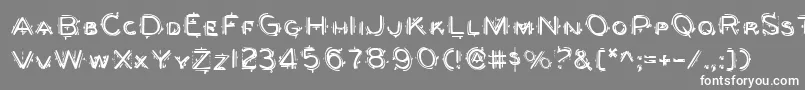 フォントberserker – 灰色の背景に白い文字