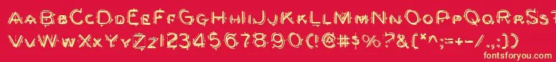 berserker Font – Yellow Fonts on Red Background