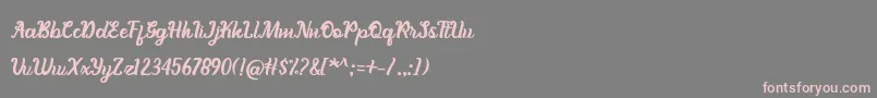 BerthanyFree-Schriftart – Rosa Schriften auf grauem Hintergrund
