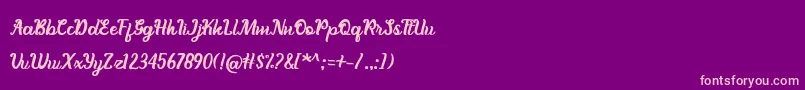 BerthanyFree Font – Pink Fonts on Purple Background