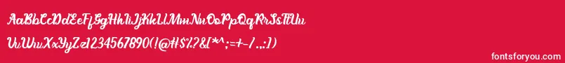 BerthanyFree Font – White Fonts on Red Background