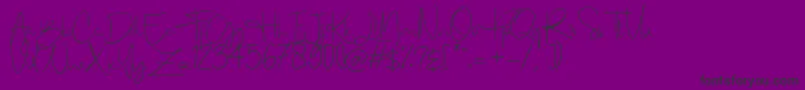 Berthy Font – Black Fonts on Purple Background