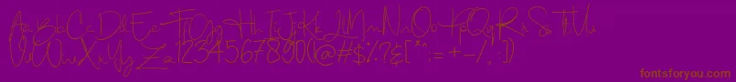 Berthy-fontti – ruskeat fontit violetilla taustalla