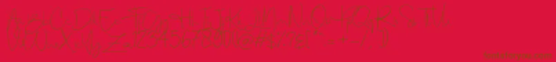 Czcionka Berthy – brązowe czcionki na czerwonym tle