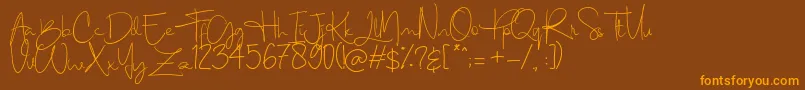 Шрифт Berthy – оранжевые шрифты на коричневом фоне