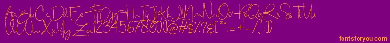 Шрифт Berthy – оранжевые шрифты на фиолетовом фоне