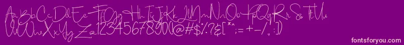 Шрифт Berthy – розовые шрифты на фиолетовом фоне