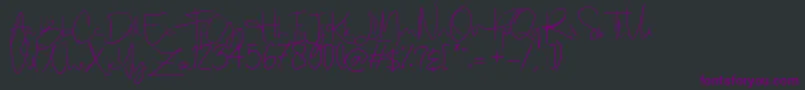 Шрифт Berthy – фиолетовые шрифты на чёрном фоне