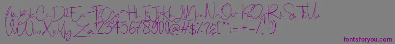 Шрифт Berthy – фиолетовые шрифты на сером фоне