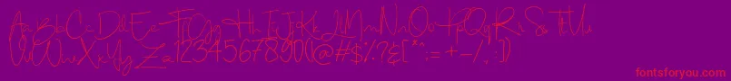 Шрифт Berthy – красные шрифты на фиолетовом фоне
