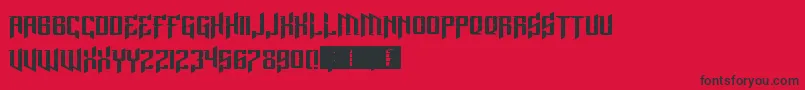 LordJuusaiRises Font – Black Fonts on Red Background