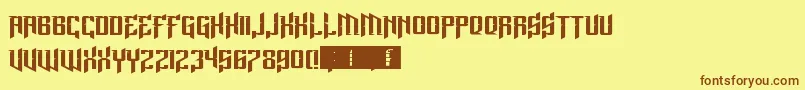 fuente LordJuusaiRises – Fuentes Marrones Sobre Fondo Amarillo