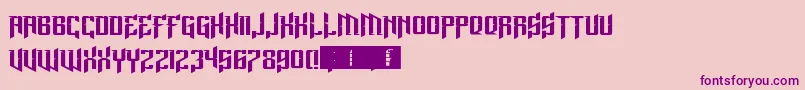 LordJuusaiRises Font – Purple Fonts on Pink Background