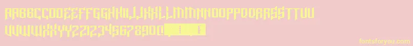 LordJuusaiRises Font – Yellow Fonts on Pink Background