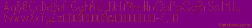 Bertica Regular-fontti – ruskeat fontit violetilla taustalla