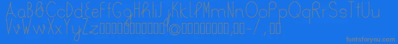 Bertica Regular Font – Gray Fonts on Blue Background