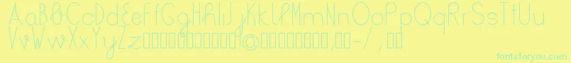Bertica Regular-Schriftart – Grüne Schriften auf gelbem Hintergrund