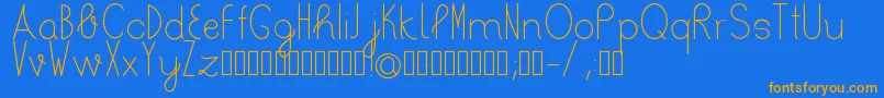 Bertica Regular Font – Orange Fonts on Blue Background