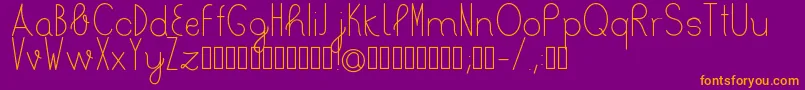Bertica Regular Font – Orange Fonts on Purple Background