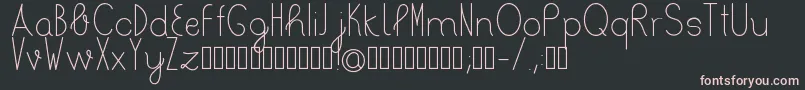Bertica Regular Font – Pink Fonts on Black Background