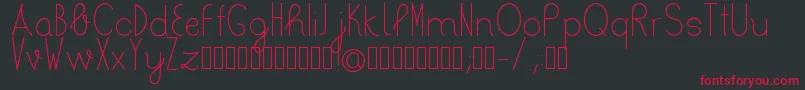 Bertica Regular Font – Red Fonts on Black Background