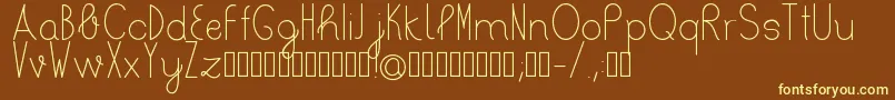 Bertica Regular Font – Yellow Fonts on Brown Background