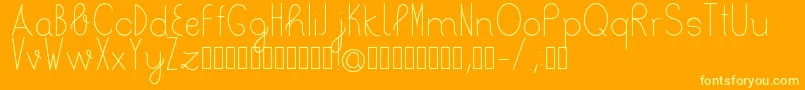 Bertica Regular Font – Yellow Fonts on Orange Background