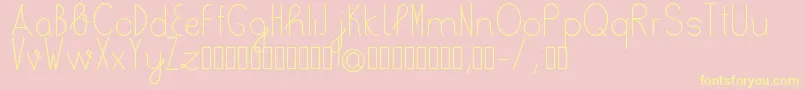 Bertica Regular Font – Yellow Fonts on Pink Background