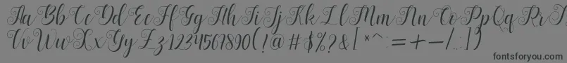 Bertiga   sample-Schriftart – Schwarze Schriften auf grauem Hintergrund