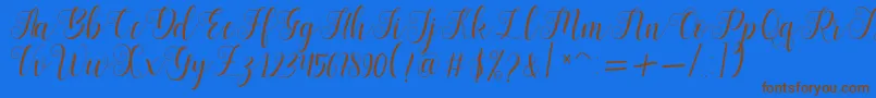Lisätietoja Bertiga sample-fontista Bertiga sample-fontti – ruskeat fontit sinisellä taustalla