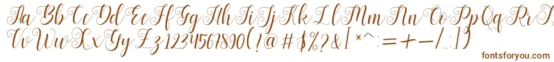 Bertiga   sample Font – Brown Fonts on White Background