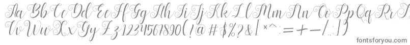 Bertiga   sample-fontti – harmaat kirjasimet valkoisella taustalla