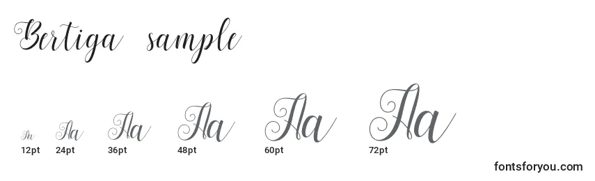 Bertiga   sample Font Sizes