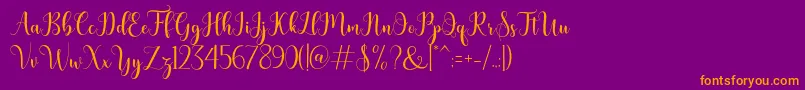 bertilda Font – Orange Fonts on Purple Background