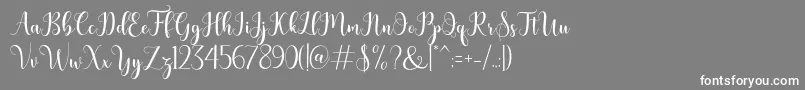 フォントbertilda – 灰色の背景に白い文字