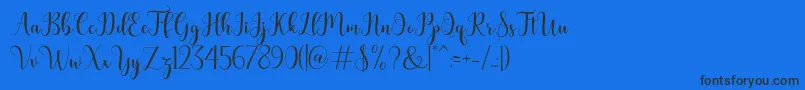 Шрифт bertilda – чёрные шрифты на синем фоне