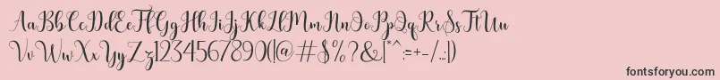 bertilda Font – Black Fonts on Pink Background