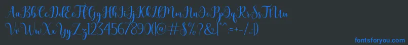 bertilda Font – Blue Fonts on Black Background