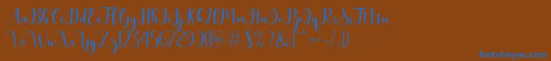 Шрифт bertilda – синие шрифты на коричневом фоне