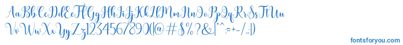 Шрифт bertilda – синие шрифты на белом фоне