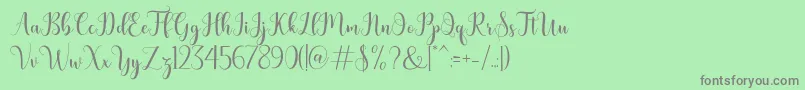 bertilda Font – Gray Fonts on Green Background