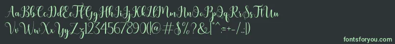 Шрифт bertilda – зелёные шрифты на чёрном фоне