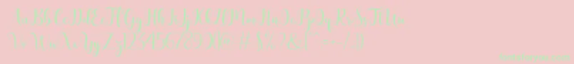 bertilda Font – Green Fonts on Pink Background