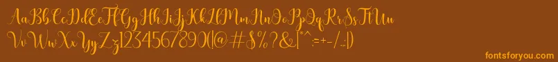 bertilda Font – Orange Fonts on Brown Background