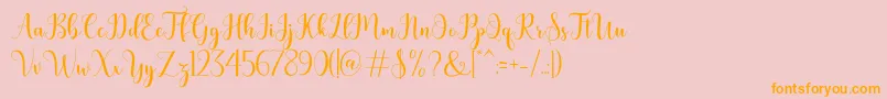 Шрифт bertilda – оранжевые шрифты на розовом фоне